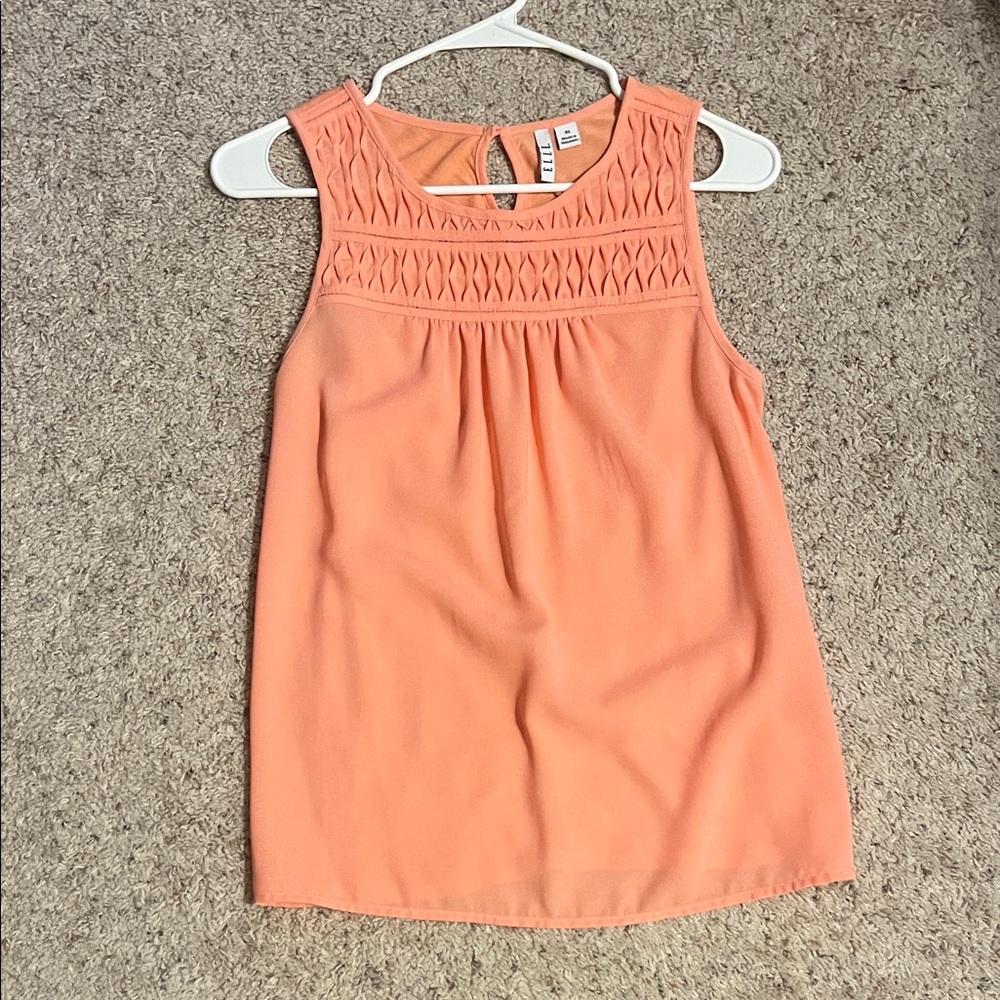 Elle Coral Sleeveless Top